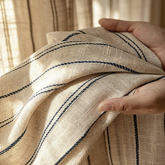 Sheer Striped Window Curtains