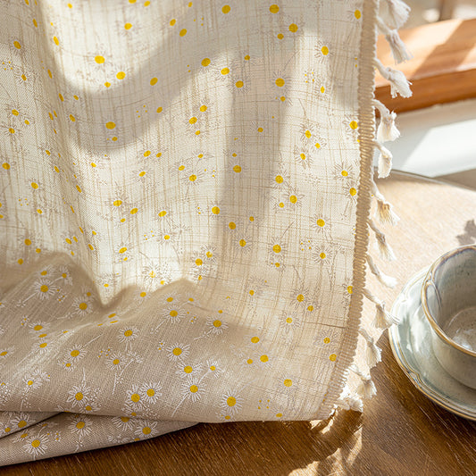 Floral Dot Sheer Window Curtains