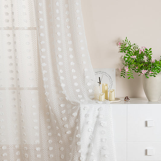 Floral Cutwork Sheer Window Curtains