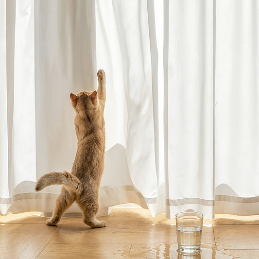 Solid Sheer Window Curtains